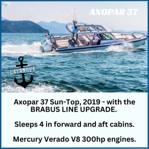 Axopar 37 for sale with mooring in Port Calanova, Mallorca